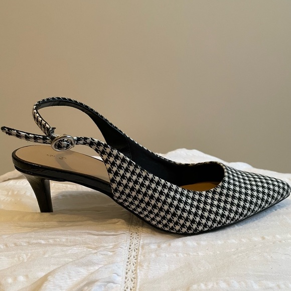 Target Black & White Houndstooth Print Kitten Heels - Picture 2 of 7